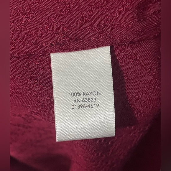 CJ banks long sleeve for women color:red size:1X - Picture 6 of 6